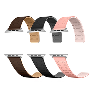 CM - Bracelet magnétique de dernière génération en silicone bicolore pour <span class=keywords><strong>Apple</strong></span> <span class=keywords><strong>Watch</strong></span> Series Ultra 8 <span class=keywords><strong>7</strong></span> 6 5 4 3 SE 49 45 44 - Product Image 3