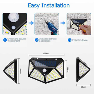 Lámpara Solar de Pared con 100 LED, Sensor de Movimiento, Impermeable, para Jardín, Patio, Calle - Product Image 5