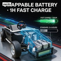 Kart électrique de course à large carrosserie pour drift, 2500W, étriers de frein à 6 pistons, batterie interchangeable, 80KM/H, vente en gros pour l'exportation