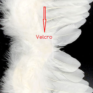 Ailes d'ange de Noël vierges imprimables par sublimation ornements plume matériel suspendu arbre ailes d'ange pendentif - Product Image 6