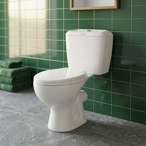 WC carré en céramique blanche avec siphon en S, toilettes européennes à poser au sol, équipement sanitaire - Product Image 6