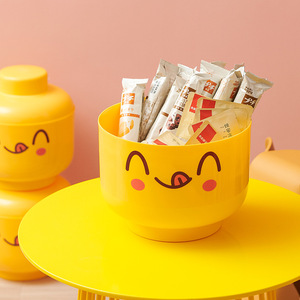 <b>Big</b> Head Boy Toy Storage <b>Bin</b> Yellow Round Plastic Organizer For Children's Toys Blocks Gift Eco-Friendly - Product Image 4