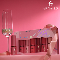 Coffret Cadeau Professionnel de Vernis à Ongles Gel Effet Pétale 6 Couleurs Série Pantone, Gel UV LED Sans HEMA, Écologique, Kit de Manucure Salon