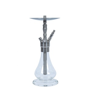 Narghilè di alta qualità Shisha narghilè Set di grandi dimensioni quattro <span class=keywords><strong>tubi</strong></span> di vetro fumo classico in acciaio <span class=keywords><strong>inox</strong></span> - Product Image 2