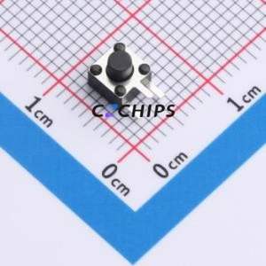 SMG-02B-H045A0 Tactile Switch Bent Lead Through Hole-3P,4.5x4.5mm Switch Single Pole Single Throw Round Button 2.5N 4.5mm - Product Image 1