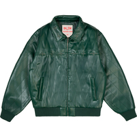 Veste bomber de style universitaire pour homme de haute qualité sur mesure, taille plus, imperméable, en cuir véritable, fermeture éclair, broderie