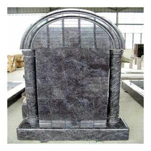 Customized American European Western Style Granite Tombstones Headstones Modern Outdoor Memorial Monuments Marble Cemetery Use