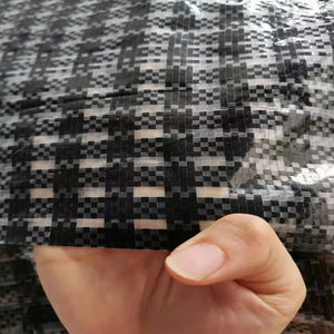 Bâche en HDPE imperméable anti-UV, film de <span class=keywords><strong>serre</strong></span> tissé à grille noir et blanc - Product Image 2