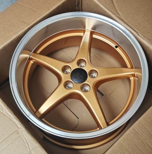 Rines YQ de 18 Pulgadas 5x108 Estilo Cinco Radios Ocean con Borde Pulido, Aptos para Volvo, Color Rojo Candy, Bujes con Borde Mecanizado, Hjulnav en Stock - Product Image 5