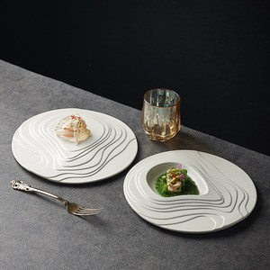 Plato de Cerámica de Alta Calidad Estilo Terraza, Apto para Lavavajillas, Diseño Minimalista, Plato para Cena o Postre, Estilo Occidental, para Hotel - Product Image 5