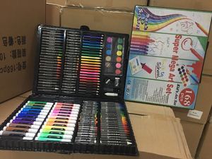 Ensemble de dessin artistique pour enfants non toxique avec étui en plastique, crayons de couleur, feutres aquarelles, 168 pièces, avec chevalet - Product Image 6