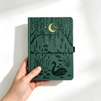 Carnet de notes A5 à couverture rigide, couverture en cuir PU personnalisée, carnet à points, planificateur, cadeau