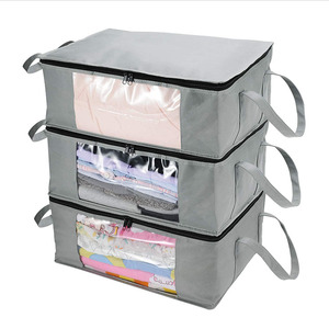 Cloth Blanket Storage Bag Closet Organizer Underbed Storage Foldable Non-woven Breathable Closet Storage Bags Cloth