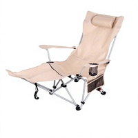 Chaise pliante inclinable de camping, mobilier d'extérieur portable en tissu Oxford, chaise lune pour la pêche, la plage, les pique-niques et l'usage domestique