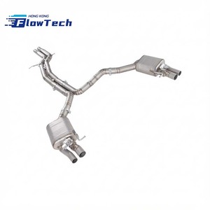 ระบบท่อไอเสียแคทแบ็กสแตนเลสแบบมีวาล์วพร้อมปลายท่อแบบสี่ช่องสำหรับ Audi B8 B8.5 RS5 4.2T - Product Image 2