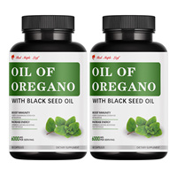Kapsul Minyak Oregano & Minyak Habbatussauda - Tinggi Karvakrol/Timoquinon, Bersertifikat GMP, Campuran Herbal Alami untuk Pembelian Grosir