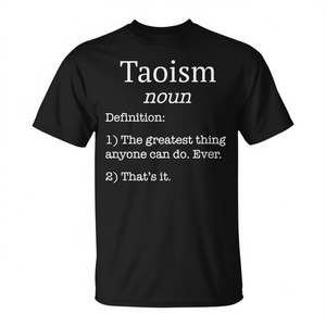 T-shirt Taoism Definition Nera Unisex Adulto Taglia Media Girocollo Manica Corta - Product Image 2