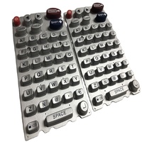 Keypad Karet Silikon Berlapis PU dengan Cetak Sablon dan Pil Karbon Konduktif untuk Remote Kontrol