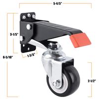 Kit de roulettes pour établi, 660 lb, roulettes rétractables, roulettes robustes pour établi, conçues pour les établis, les machines et les tables