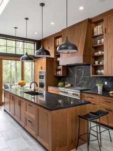 ריהוט מטבח מותאם אישית rta מגולף כהה אמיתי עץ מלא ארון ארון ארון מזווה ארונות משוחזרים עם מגירות - Product Image 4