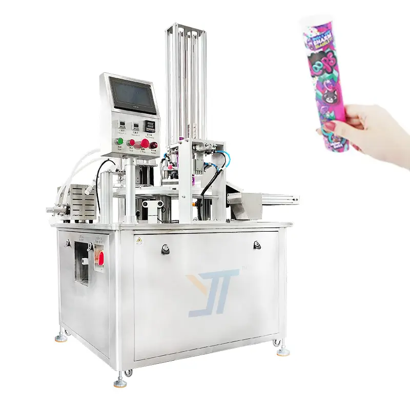 Máquina automática de embalaje de polos de hielo Calippo Máquina de llenado y sellado de tubos de papel Pop de helado Calippo