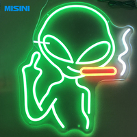 Tanda kustom lampu Neon penanda tema taman dinding terpasang sesuai pesanan tanda Neon Led lampu tanda Neon