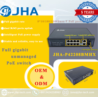 Offre spéciale Chine Commutateur Poe industriel Commutateur noir Poe 8 ports Gigabit Commutateur PoE Pcb