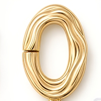 Fermoir ovale personnalisé pour bijoux, connecteur en métal martelé, pièces de pendentif pour la fabrication de colliers, bracelets et boucles d'oreilles