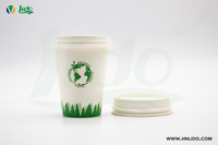 Couvercle en papier empilable écologique couvercle de tasse à café chaude couvercle maison compostable biodégradable jetable 4.0