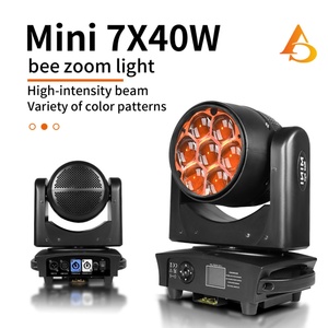 AICPOSE Mini Bee Eye 7x40 RGBW Luz de Cabeza Móvil DMX512 con Zoom para Discotecas y Bodas - Product Image 1