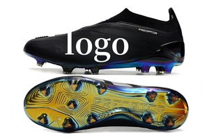 Vente en gros <span class=keywords><strong>de</strong></span> <span class=keywords><strong>chaussures</strong></span> <span class=keywords><strong>de</strong></span> football unisexes Predator 24FG à crampons imperméables antidérapantes <span class=keywords><strong>sans</strong></span> lacets pour l'entraînement sportif - Product Image 6