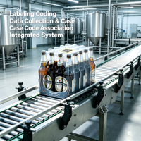 Système automatique de collecte et d'inspection de données QR/codes-barres avec rejet, association code bouteille-boîte-palette et anti-contrefaçon
