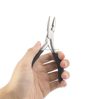 Kit d'outils GlamorDove avec logo personnalisé pour extensions de cheveux micro-nano, avec sac de rangement, pour l'installation et le retrait en salon