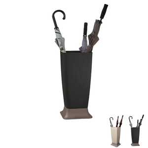 Soporte de plástico para paraguas con bandeja para goteo, 25x25x55 cm, elegante, resistente, ahorra espacio, para la entrada del hogar - Product Image 1