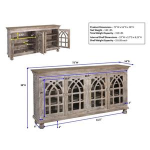 Alonzo Soporte de TV de madera maciza de lujo Luz tradicional Lujo Mejor calidad para televisores 78 ''Muebles de sala de estar Precio al por mayor - Product Image 4