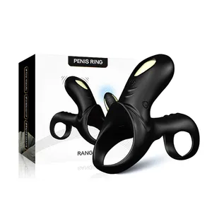 Anello del rubinetto del vibratore a 9 velocità di alta qualità per gli uomini ritardare l'eiaculazione G Spot stimolazione giocattoli intimi del sesso per le coppie