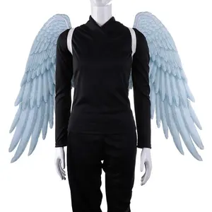 Factory Direct Sale Cross-border Masquerade Party Black White Angel Wings Unisex Cosplay Costume