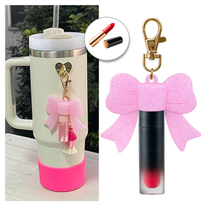 Llaveros de silicona con diseño personalizado para estuche de lápiz labial, clip para llaves de bálsamo labial de viaje, accesorio para cartera, llaves y mochila - Product Image 4