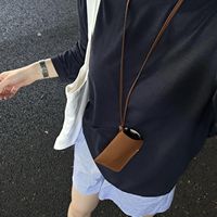 Étui à lunettes portable pour l'extérieur, organiseur de voyage pour lunettes avec cordon, housse en cuir PU