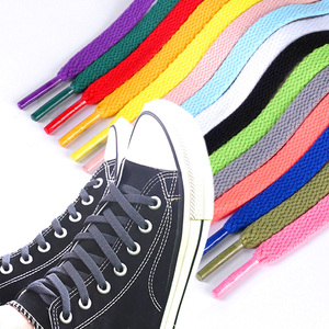 WEGOODZF Cordones Planos Personalizados de una Sola Capa, Anchos y Gruesos de 0.8 cm (5/16 Pulgadas), Adecuados para Zapatillas Deportivas y de Correr - Product Image 1