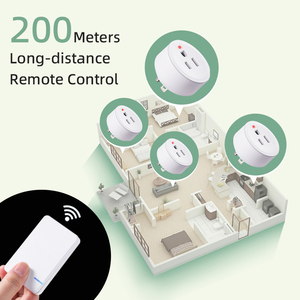 15A Interruptor de alimentación inalámbrico para luces navideñas Kit de salida Cobertura remota de 360 ° 433MHz para uso de tira de luz Capacidad de 1500W - Product Image 2