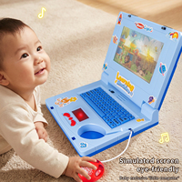 Ordinateur portable éducatif pour bébés, jouet d'apprentissage avec clavier lumineux et musical, mini-ordinateur portable pour enfants