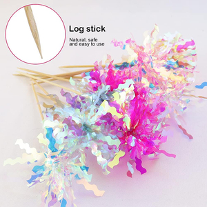 Décorations de gâteaux en feu d'artifice en aluminium, toppers scintillants en guirlande, décorations de boissons en guirlande, pics à cocktail pour fournitures de fête de mariage - Product Image 4