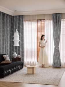Rideaux occultants imperméables, couleur unie, taille personnalisée, <span class=keywords><strong>tissu</strong></span> de <span class=keywords><strong>rideau</strong></span> avec isolation <span class=keywords><strong>thermique</strong></span> pour la maison, l'hôtel, la chambre à coucher, le salon - Product Image 3