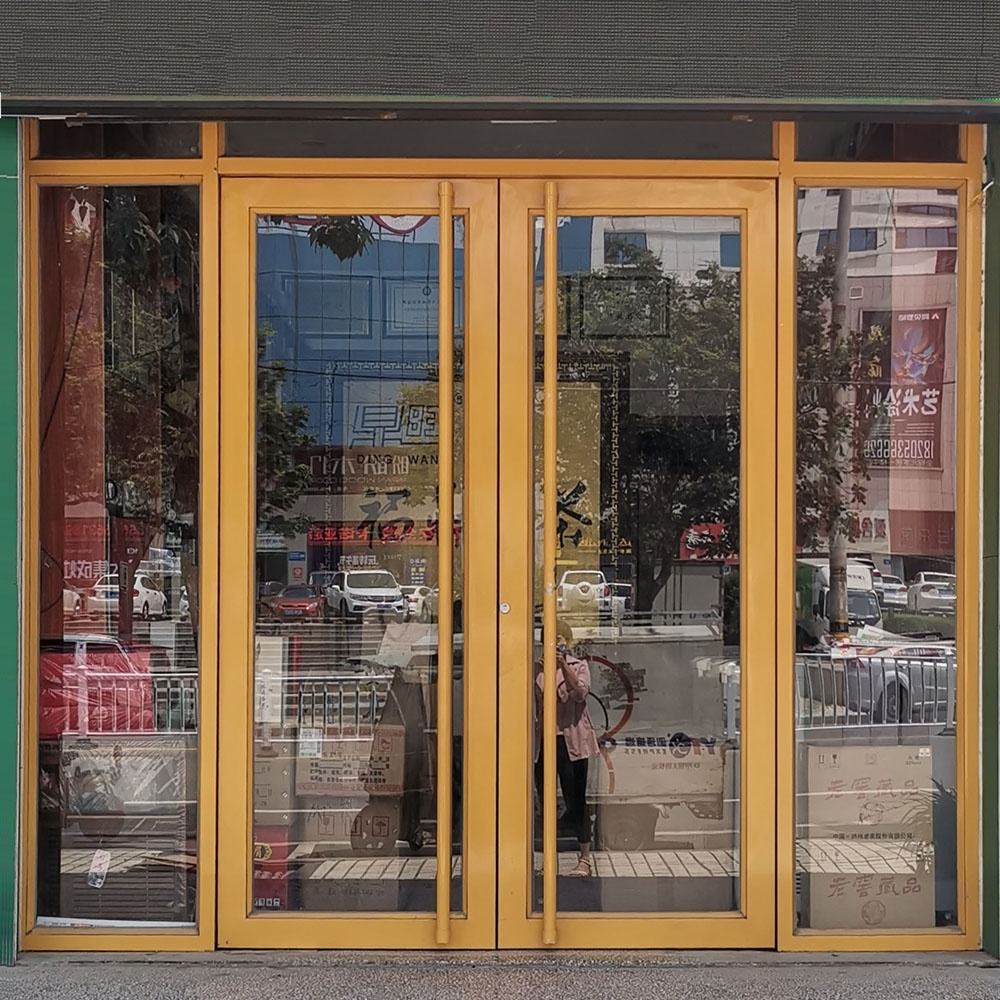 Commercial Glass Entry Aluminum Storefront Door Sound Proof Double Front  Door, image size:1000x1000