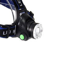 Lampe frontale en alliage d'aluminium à haute luminosité 20W, zoom réglable, rechargeable par USB, étanche, pour la pêche nocturne en extérieur