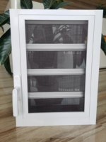 Fenêtre à persiennes en verre aluminium avec barre de sécurité et moustiquaire en fibre de verre