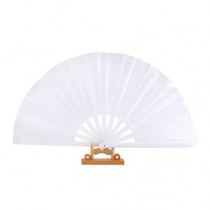 13INCH White <b>Large</b> Clack Custom Festival Hand Folding <b>Fan</b> With Logo - Product Image 2