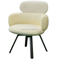 Chaise pivotante de salle à manger semi-finie, pièces en mousse injectée, nouvelle technologie, cadre en mousse non fini, métal, appartement, cuisine