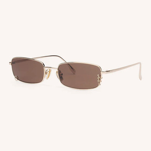 Sifier Fashion Cadre en métal rectangulaire de haute qualité percé par des anneaux en or asymétriques dans <span class=keywords><strong>les</strong></span> deux lentilles - Product Image 2